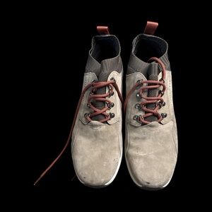 Merrell Tan Chukka Boots with Red Laces